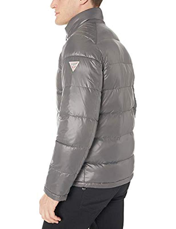 guess men's midweight puffer jacket