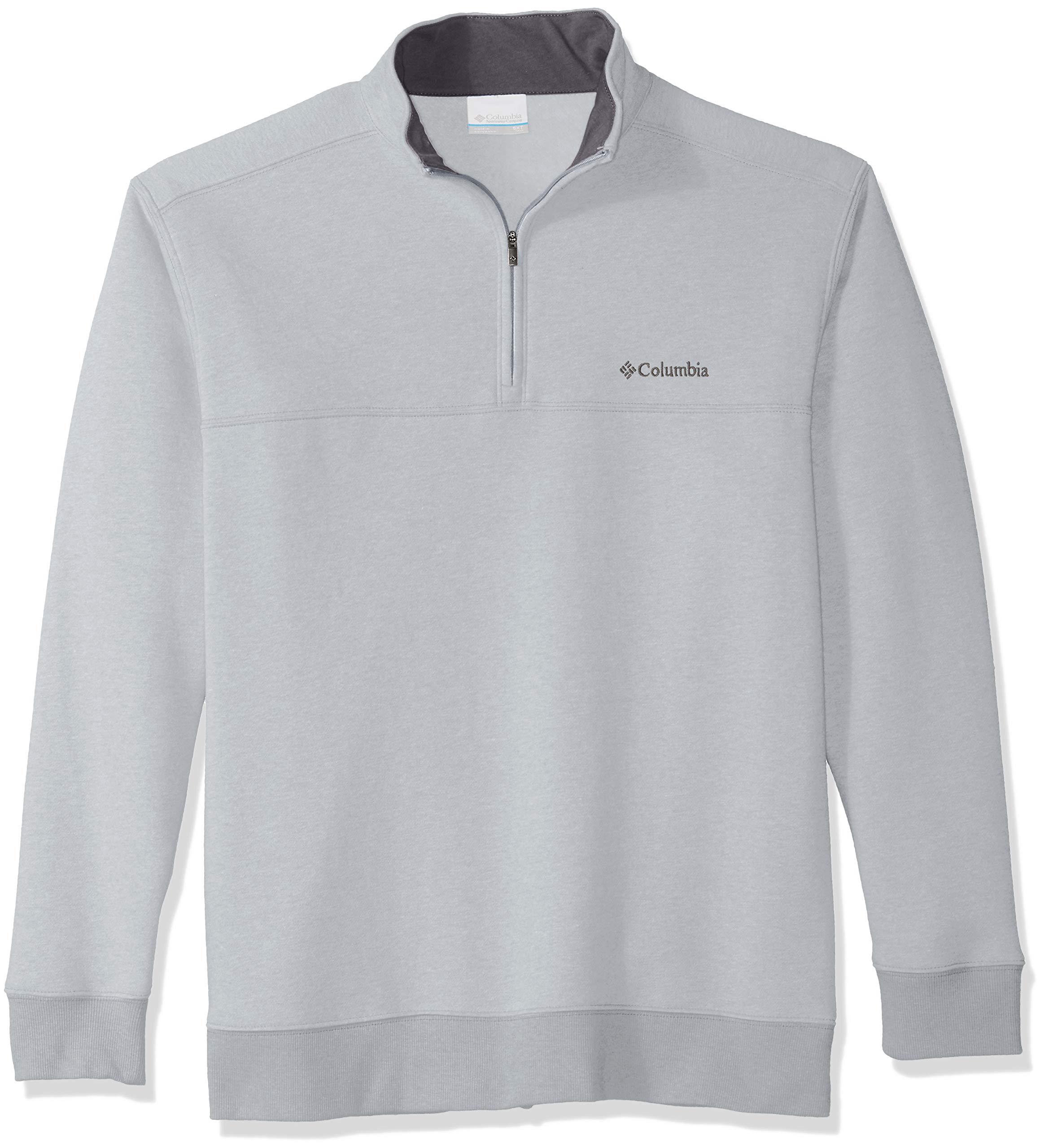 columbia grey heather great hart mountain ii half zip sweatshirt