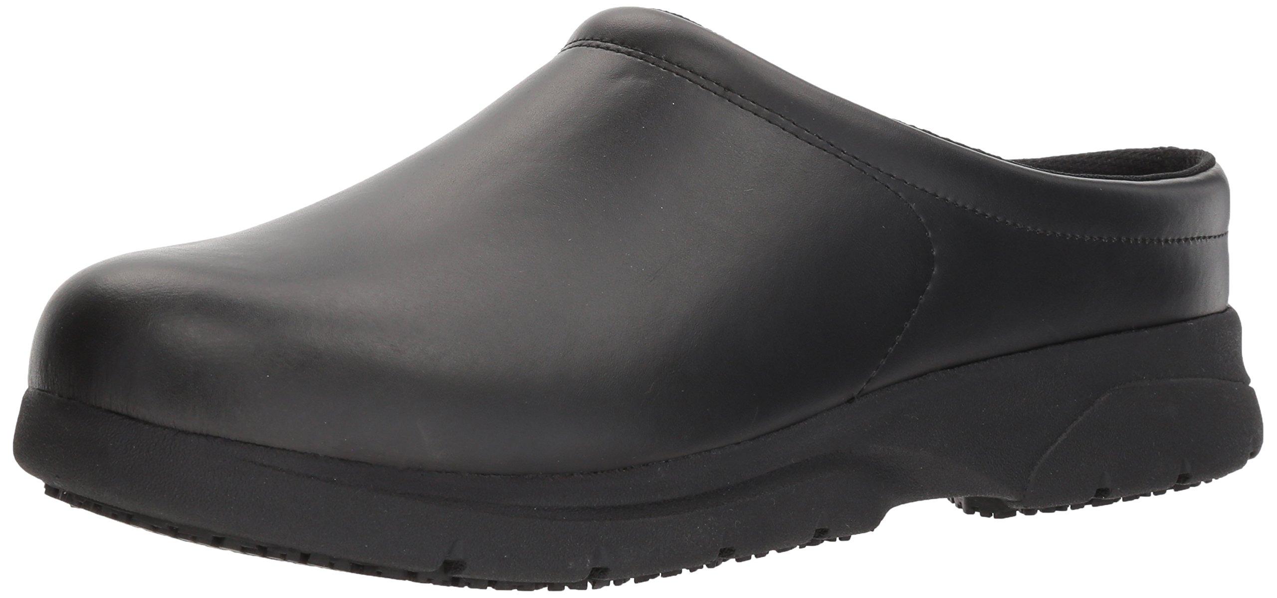 black rubber slip on clogs