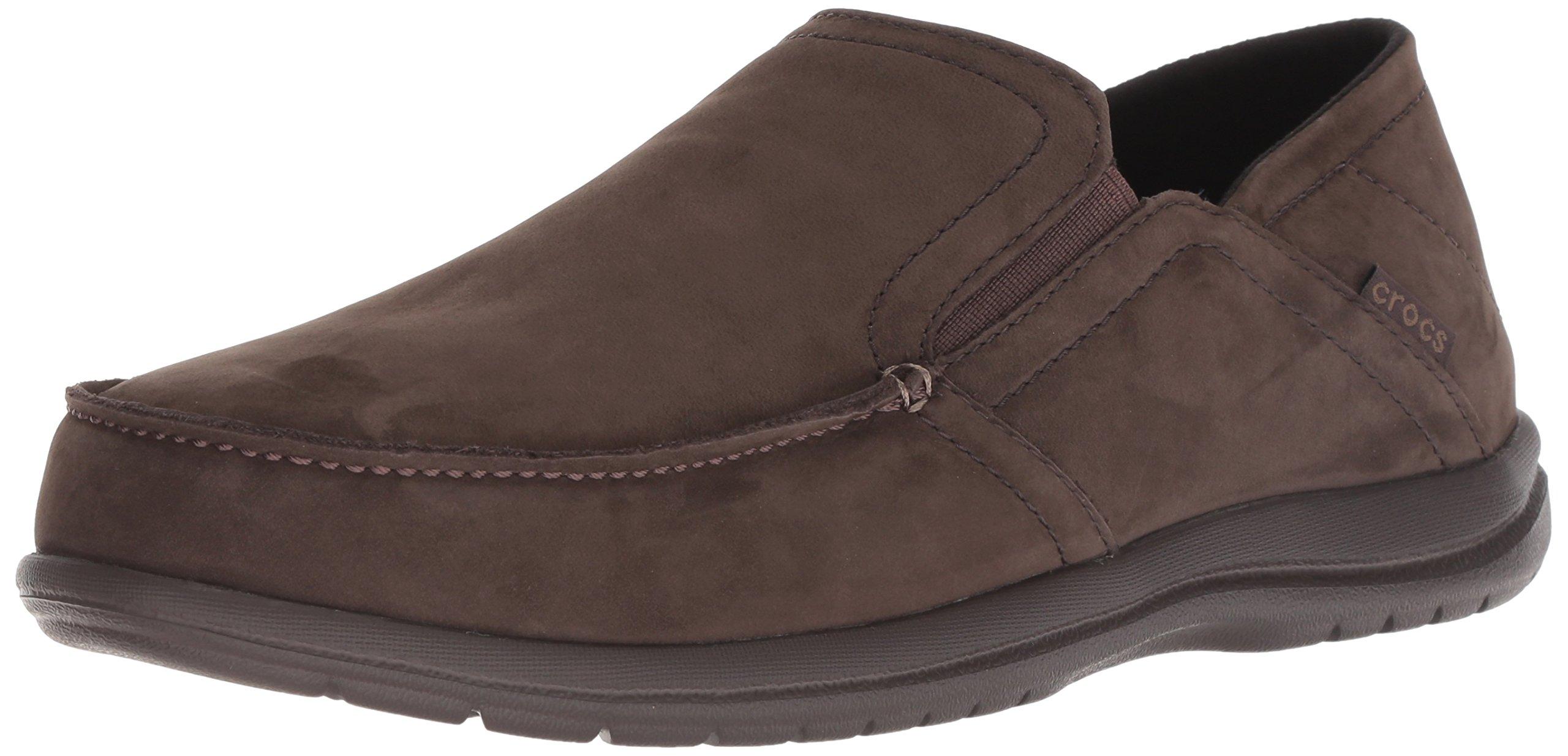 Crocs™ Santa Cruz Convertible Leather Slip On Shoe in Brown for Men | Lyst