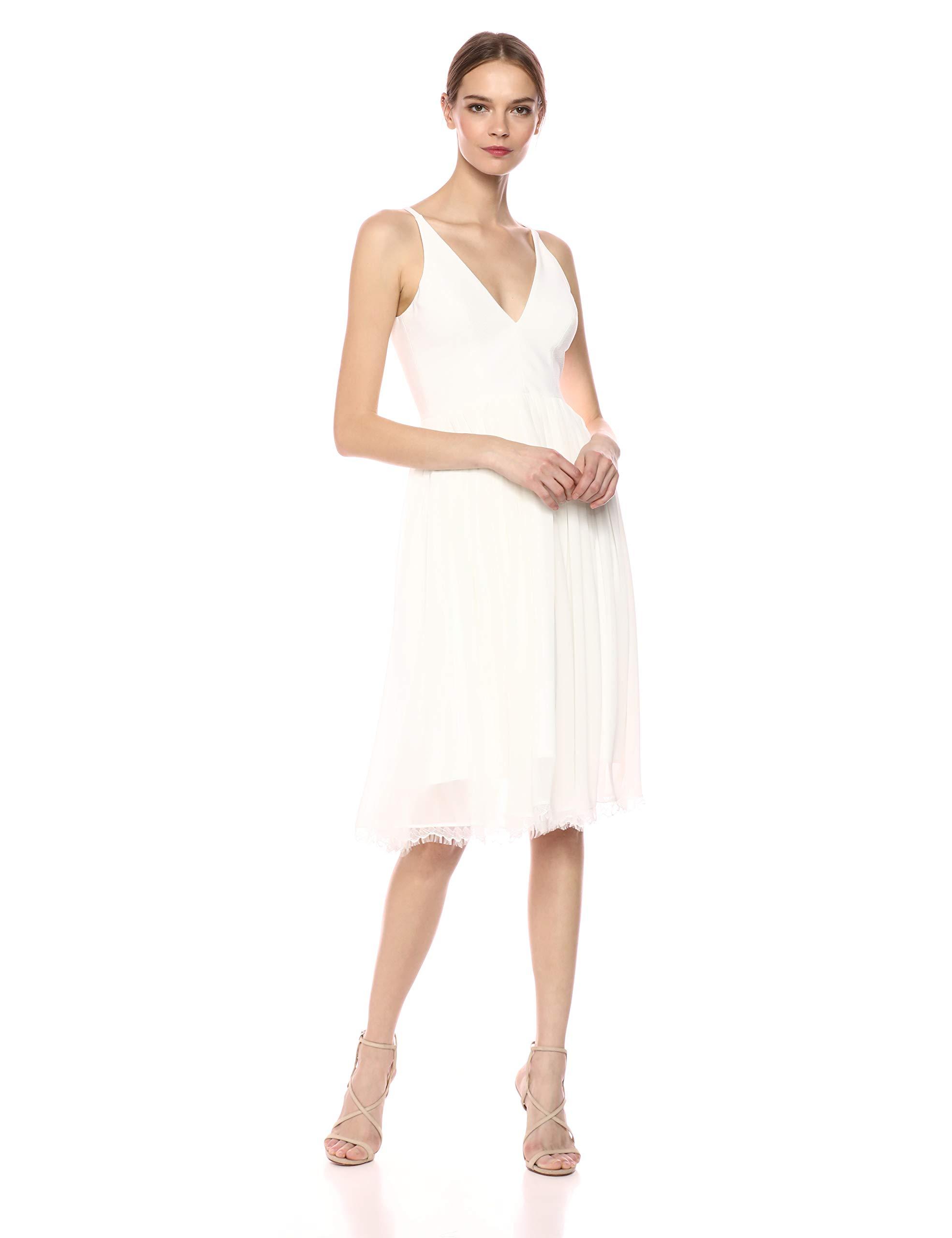 White Fit And Flare Dress Midi : Clothing : Maxi Dresses : 'Ellery' White Linen Puff Sleeve 