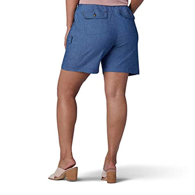 Lee Jeans Plus Size Flex To Go Relaxed Fit Cargo Short In Rinse
