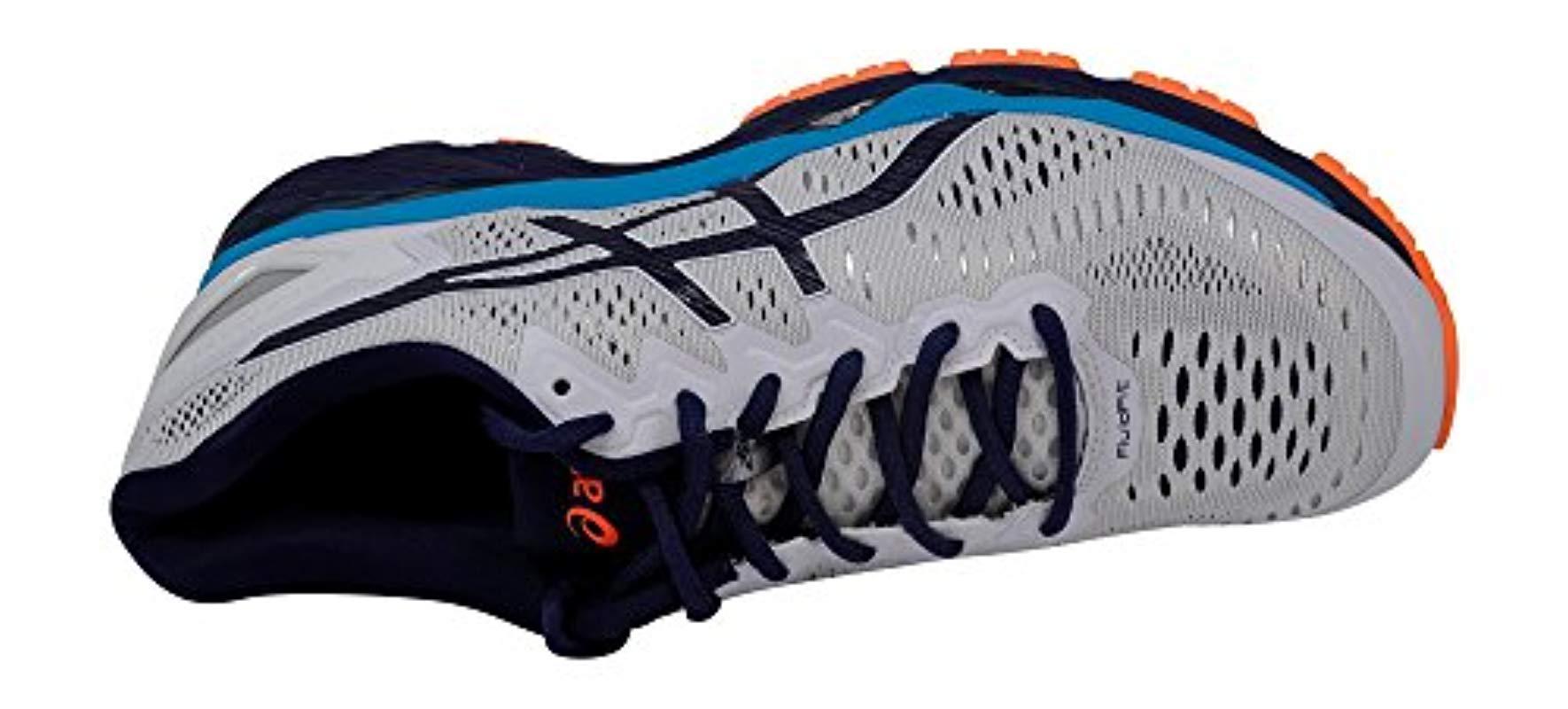 Asics S Gel Kayano 23 Running Shoe White Blue Orange 9 D M Us For Men Lyst