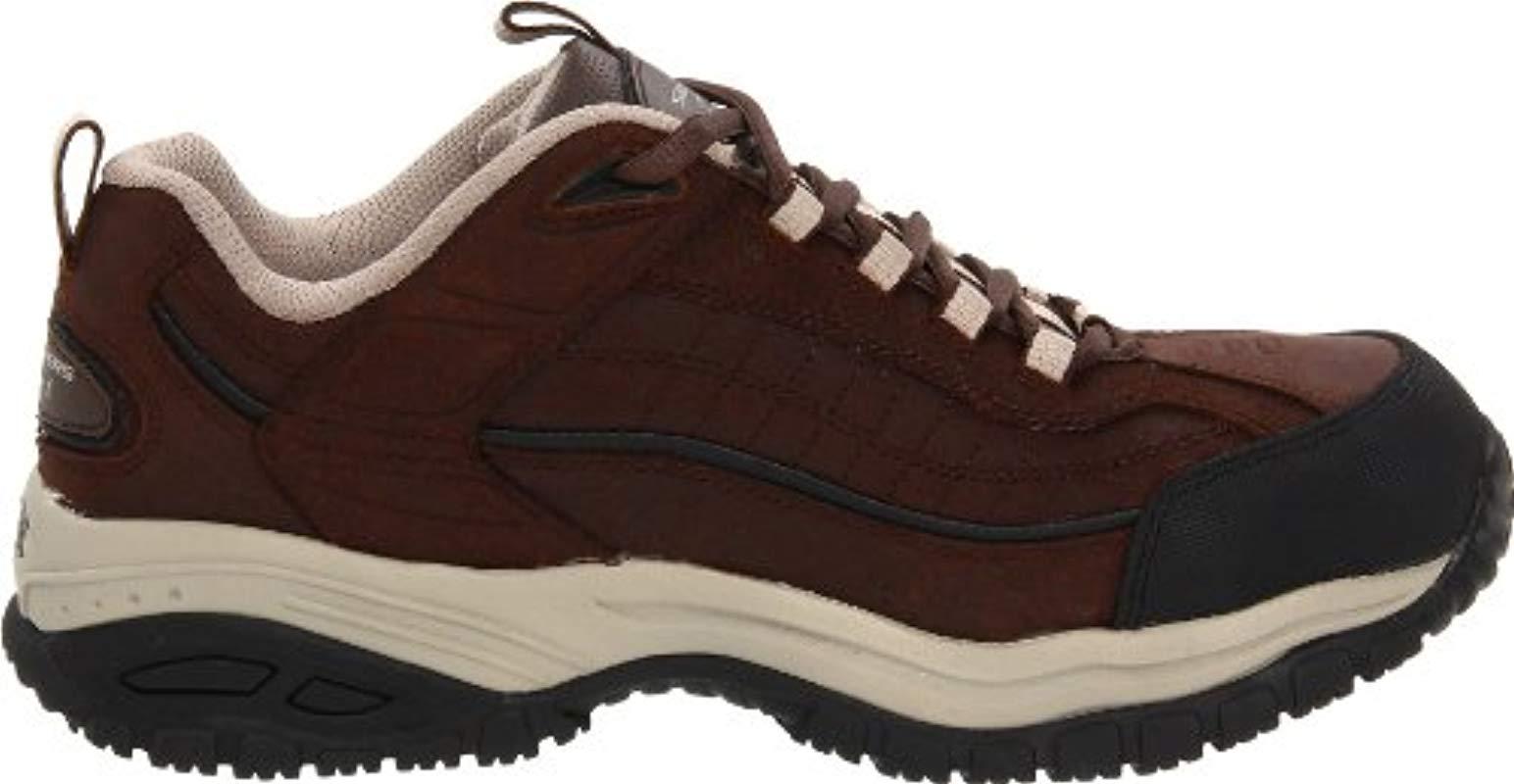 skechers for work men's soft stride steel toe work shoe