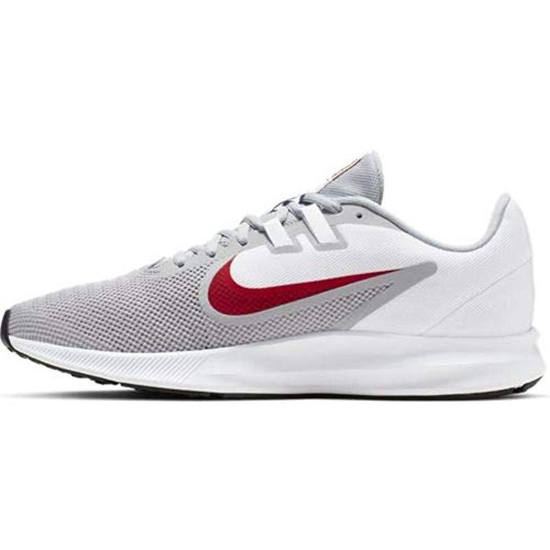 Nike Rubber Downshifter 9 Running Shoe, Wolf Grey/university Red in Gray  for Men | Lyst