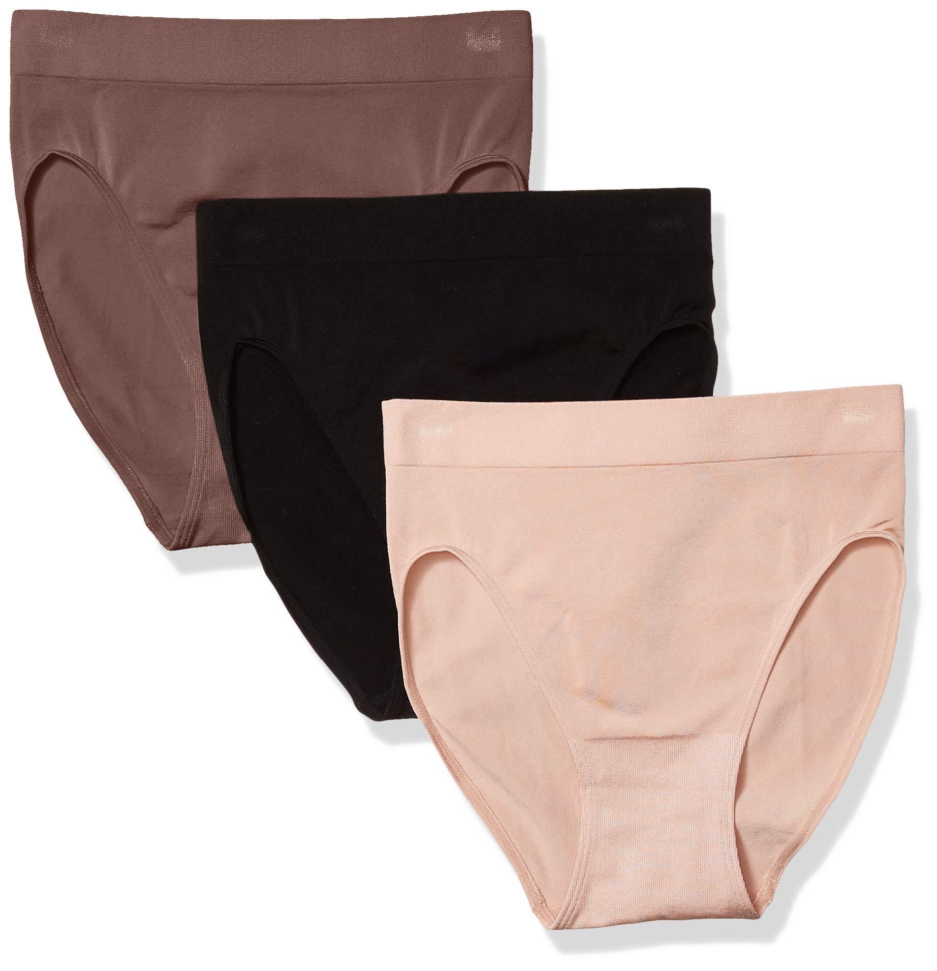 Wacoal Cotton B Smooth Hi Cut Brief Panty 3 Pack in Black - Lyst