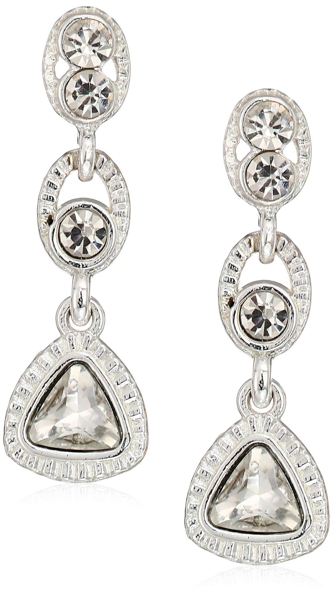 Napier Silvertone Linear Post Drop Earrings in Metallic Save 55 Lyst