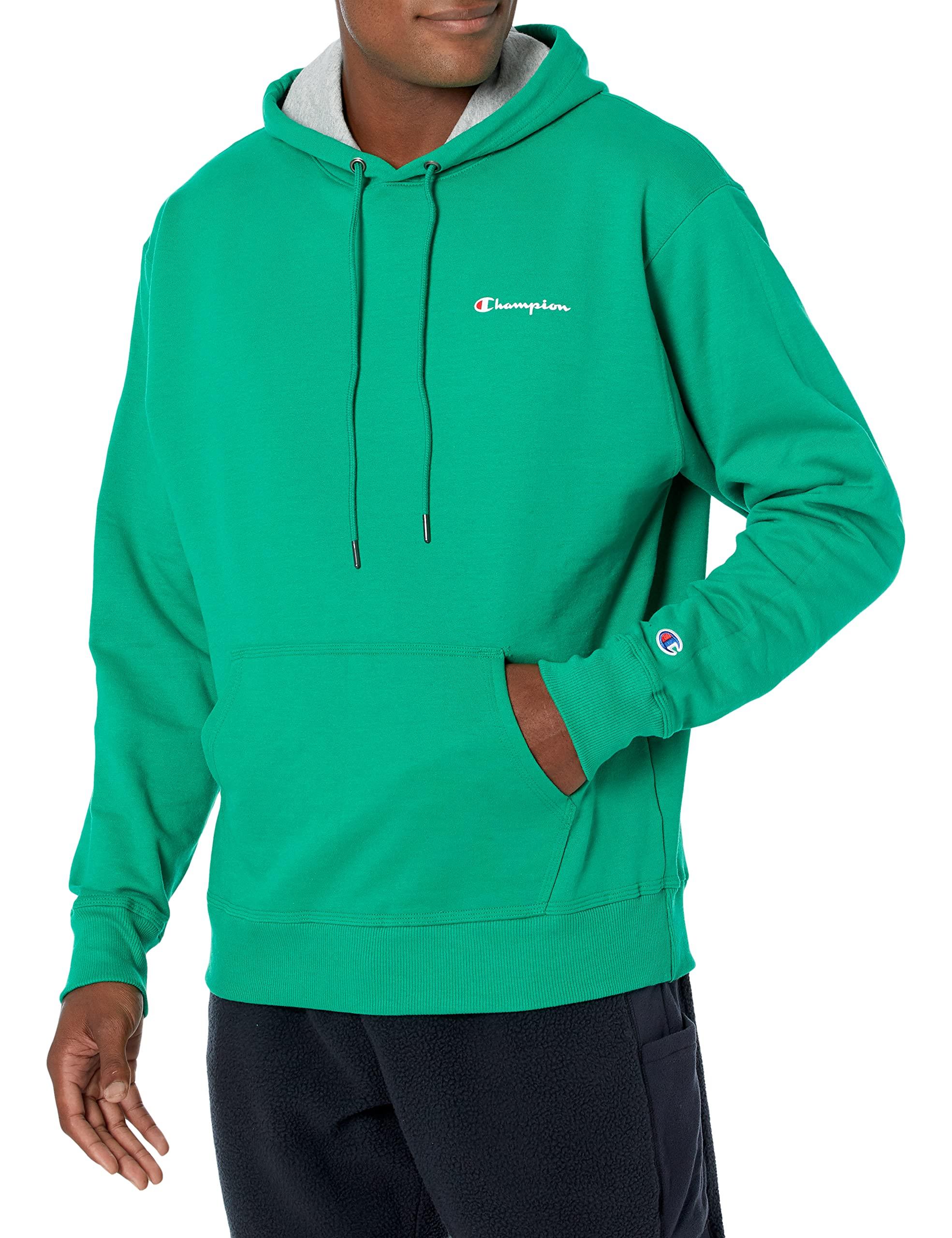 Champion Powerblend Fleece Pullover Hoodie in Green for Men | Lyst