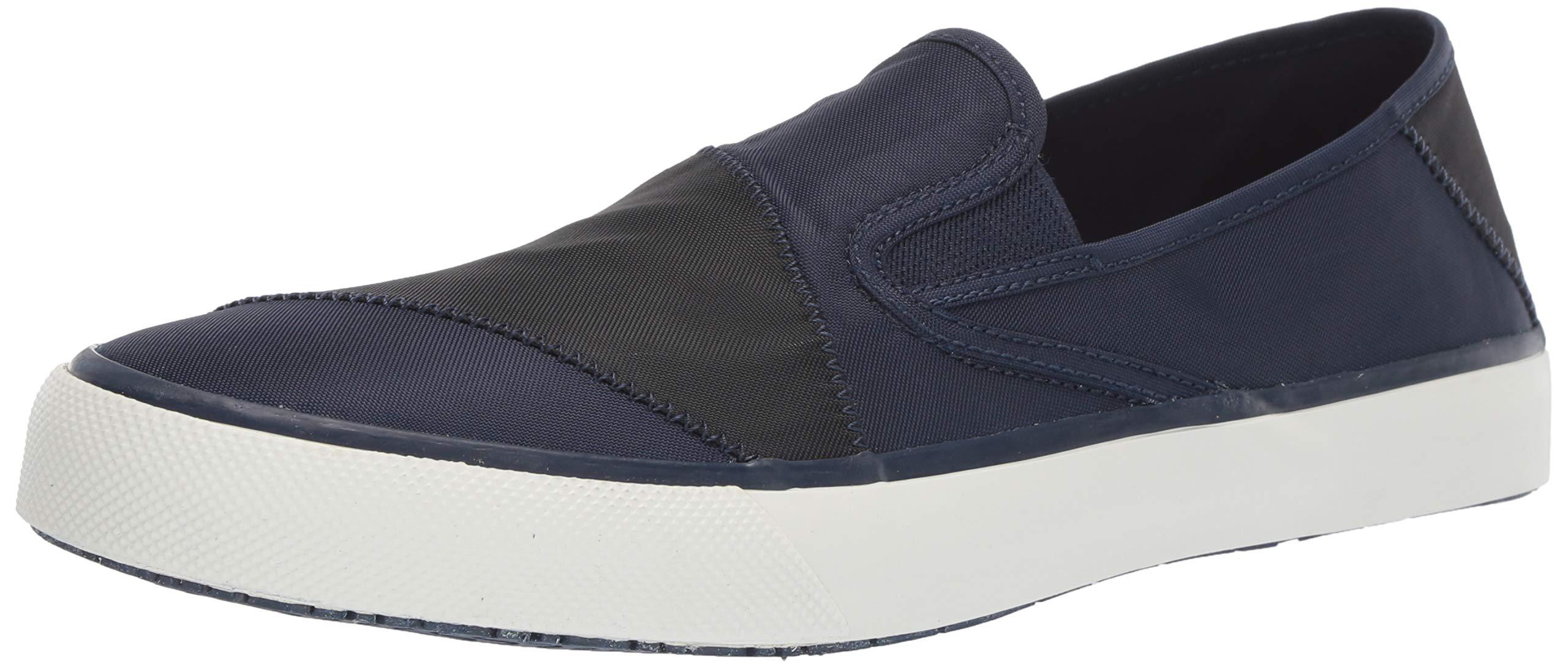 sperry navy slip ons