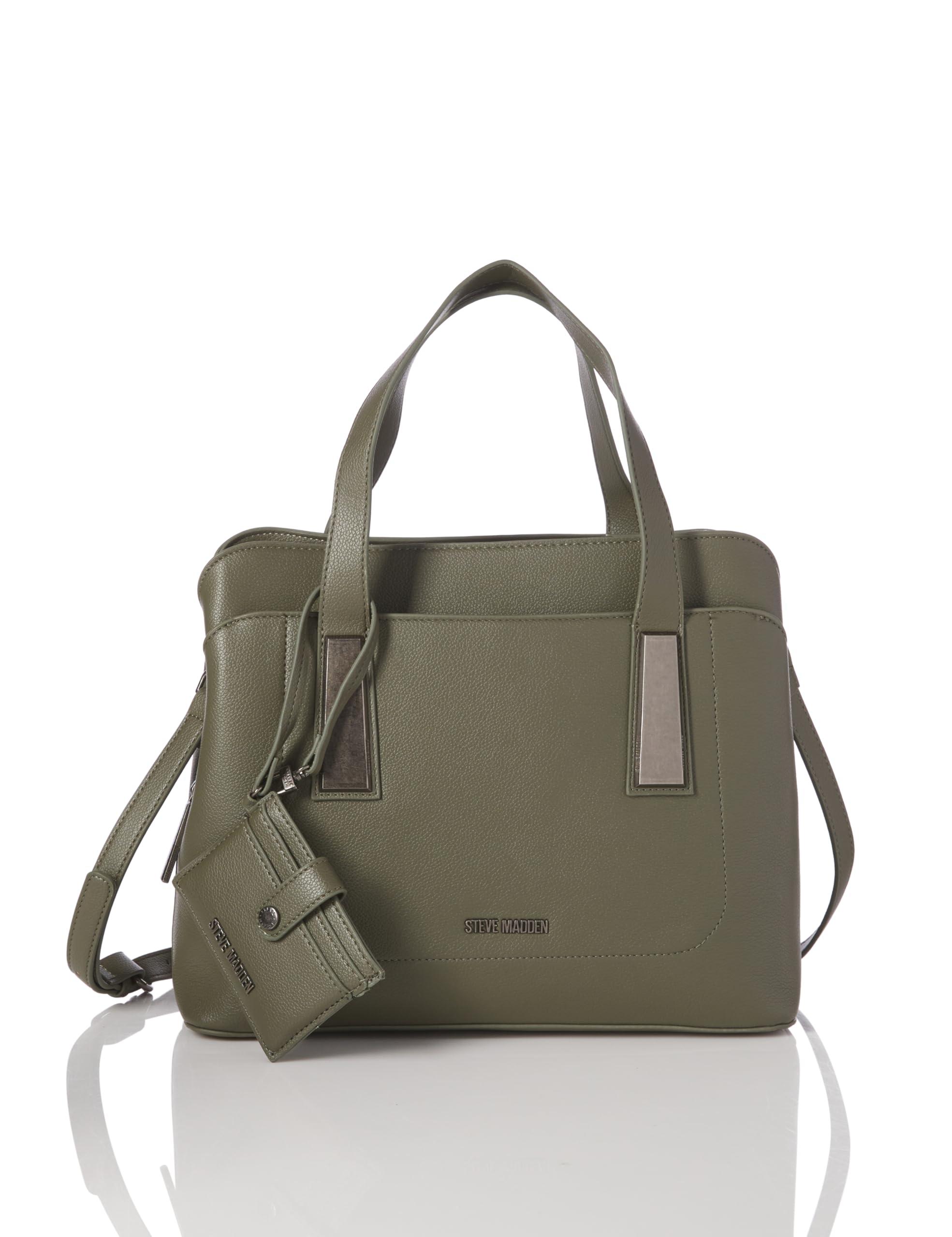 Steve Madden Bgrammer Top Handle Satchel With Card Case in Green