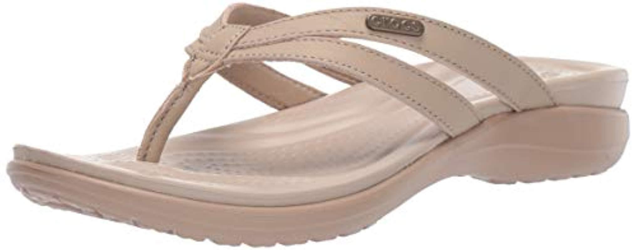 crocs womens capri strappy flip flop
