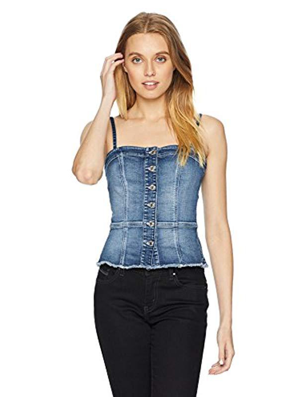 guess denim bustier