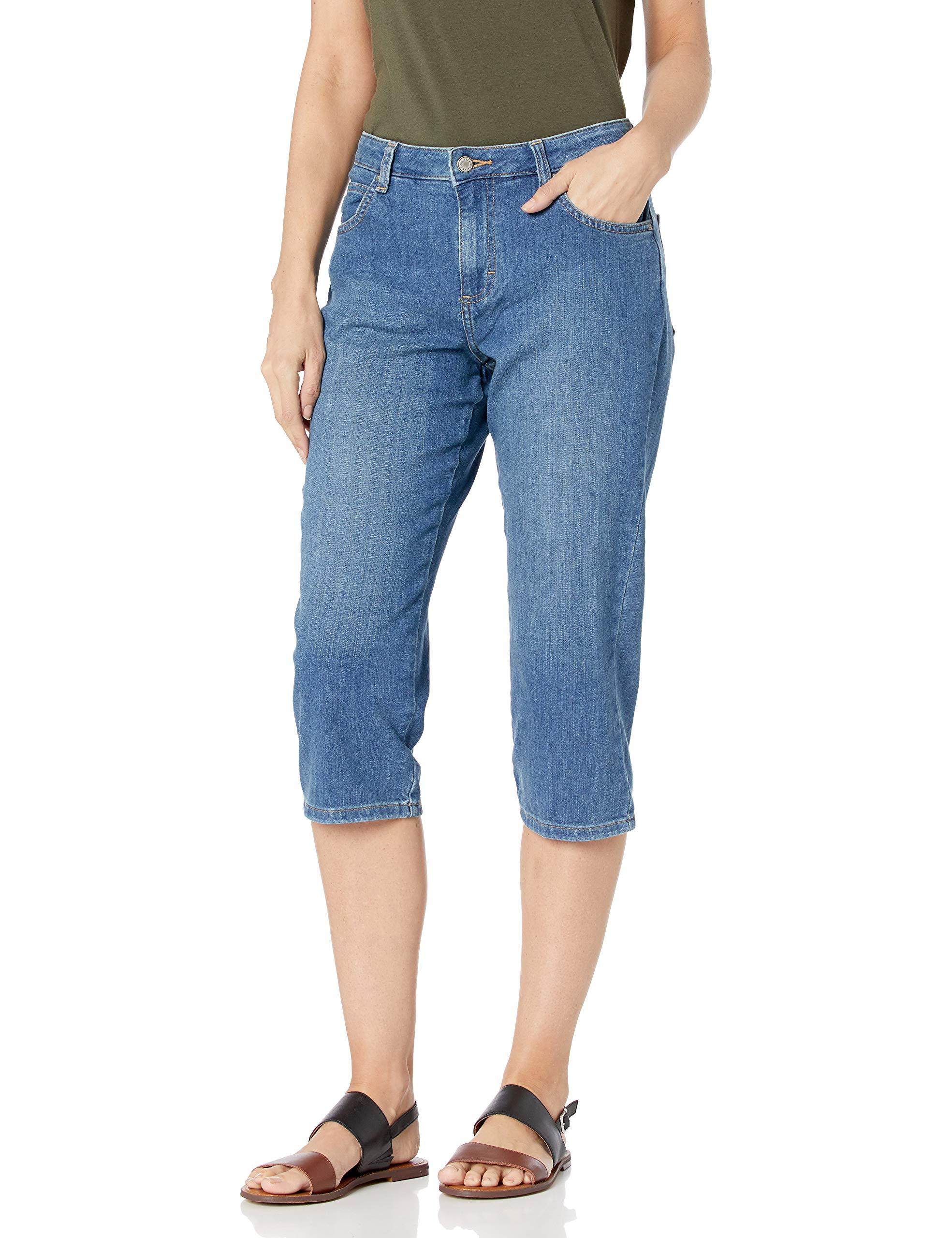 Lee Jeans Denim Relaxed Fit Capri Pant in Blue - Lyst