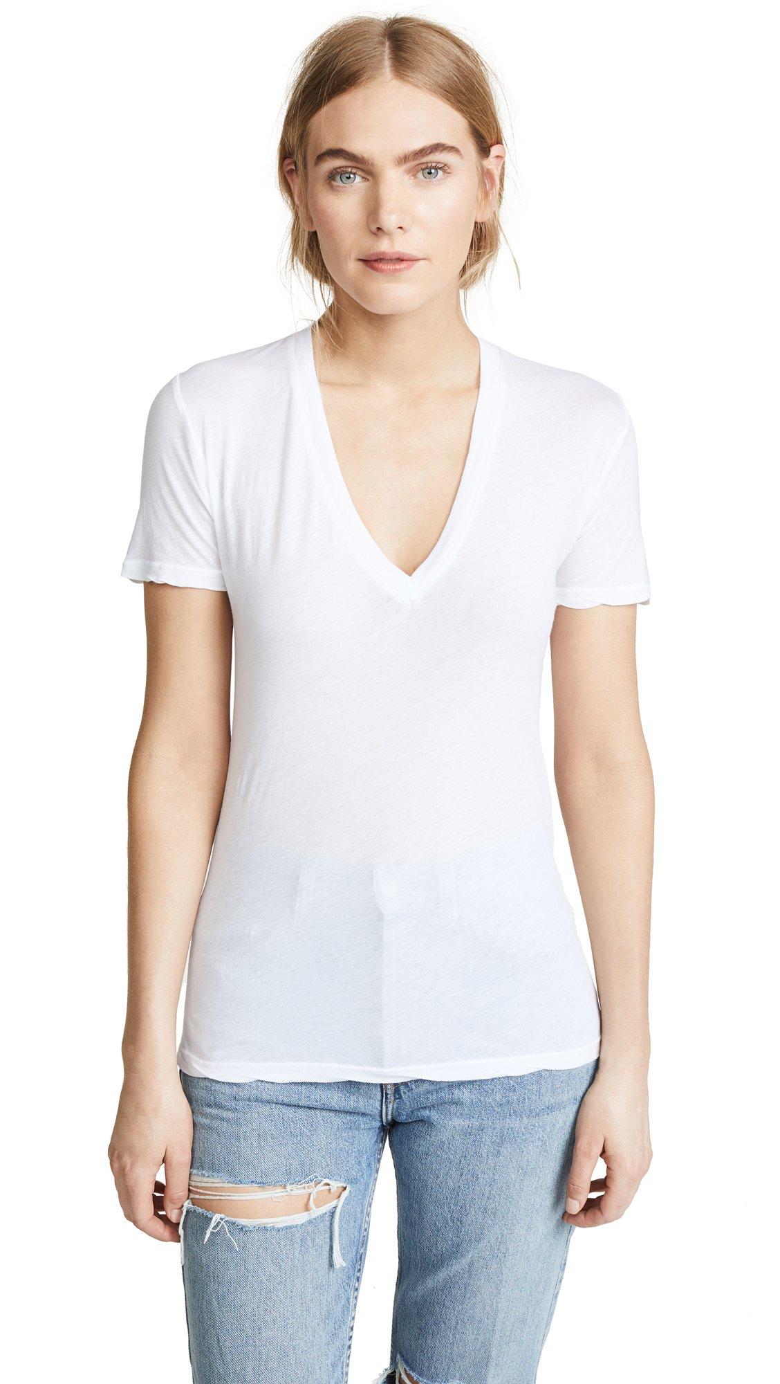 monrow oversized v neck tee