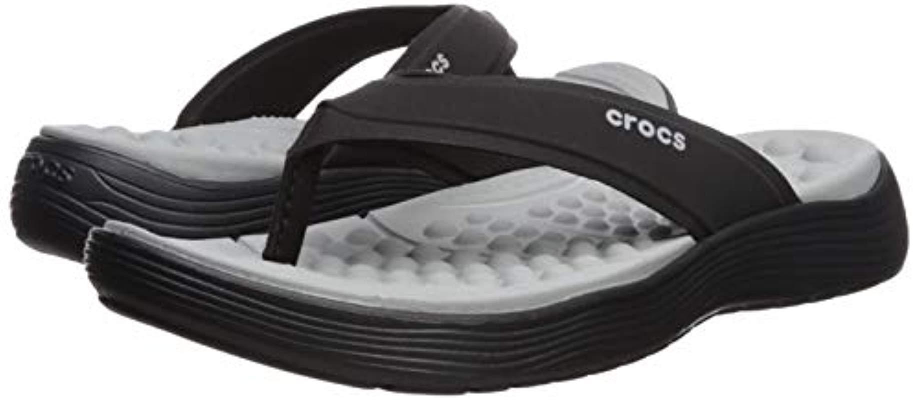 Crocs™ Reviva Womens Flip Flop Sandals in Black | Lyst