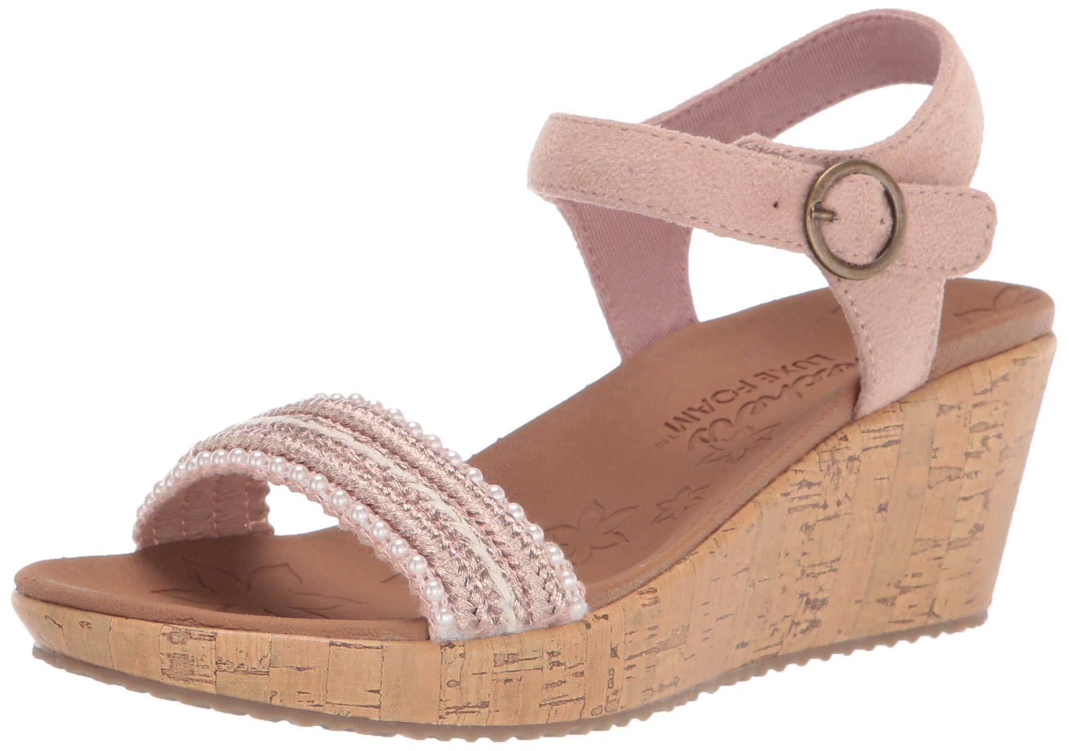 Skechers Wedge Sandal in Black Lyst