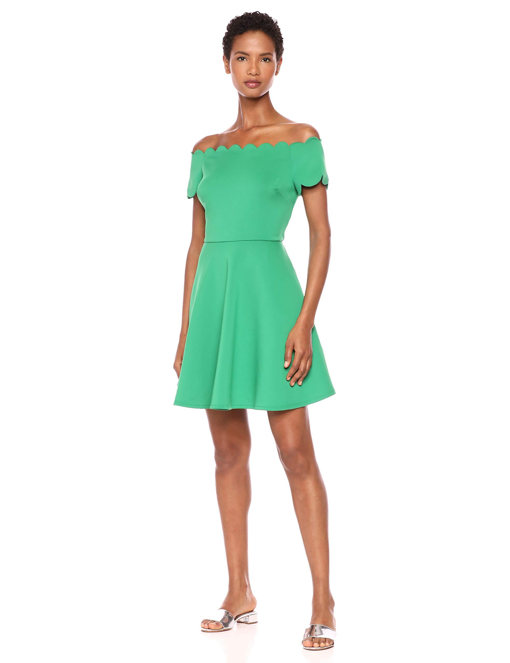 bardot scallop skater dress