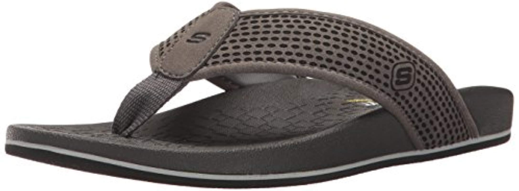 Skechers Pelem Emiro Flip Flop in Charcoal (Gray) for Men - Save 53% - Lyst