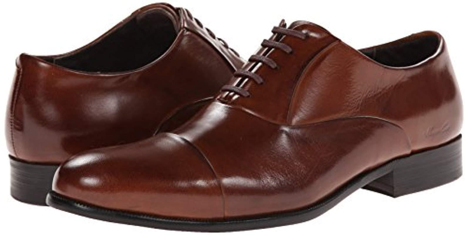 kenneth cole command chief cognac dress shoe