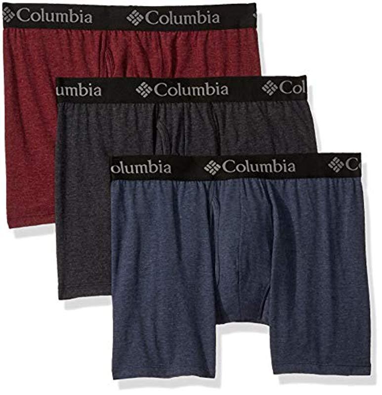 Columbia Performance Cotton Stretch Boxer Brief3 Pack in Black for Men