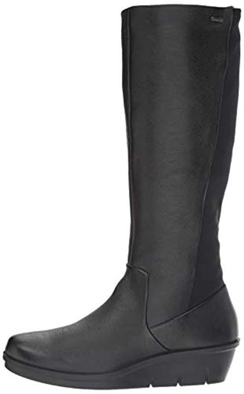 Ecco Leather Skyler Gore-tex Tall Knee High Boot in Black - Lyst