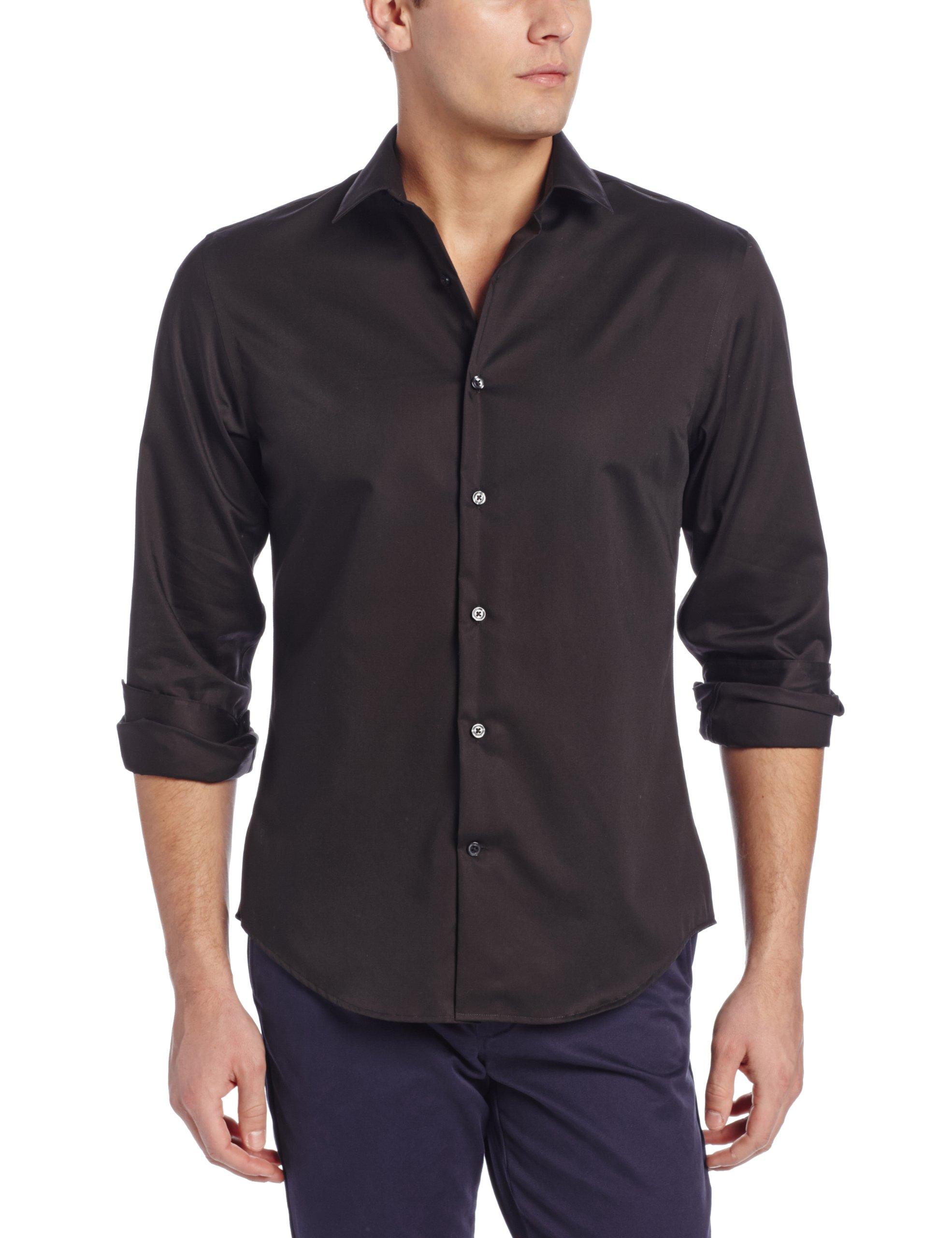 Perry Ellis Mens Big-Tall Long Sleeve Twill Noniron Medium Spread Collar Shirt