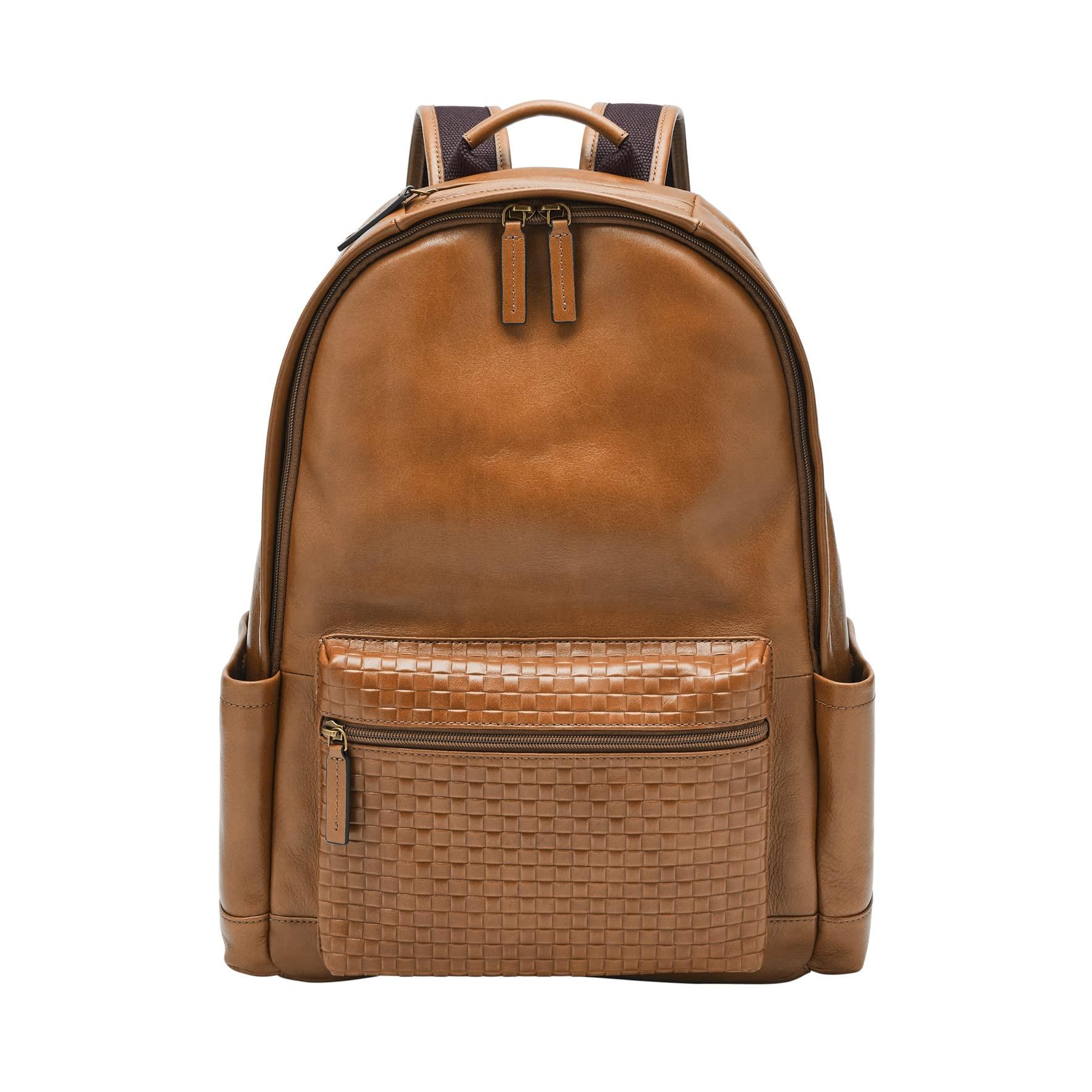 Fossil Allgender Buckner Eco Leather Backpack With Travel Strap Bag in