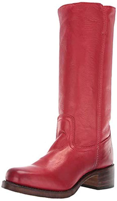frye red cowboy boots