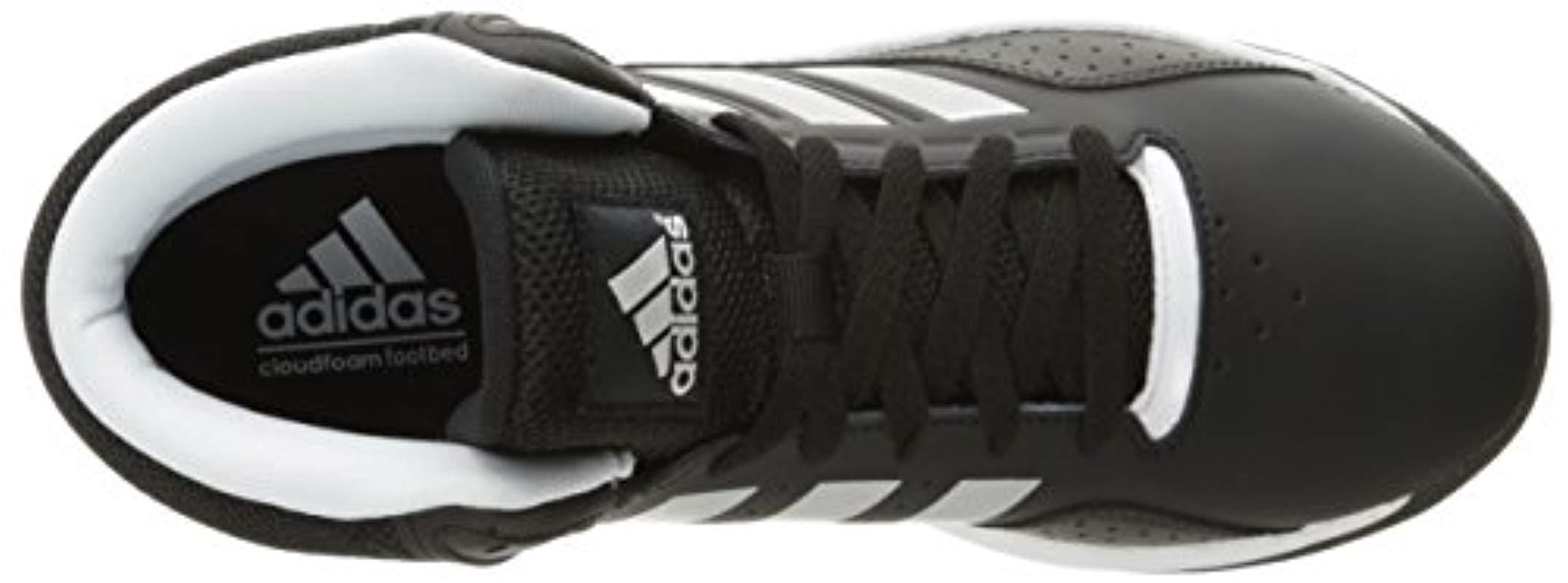 adidas Leather Neo Cloudfoam Ilation Mid Wide Basketball Shoe in Black for  Men | Lyst