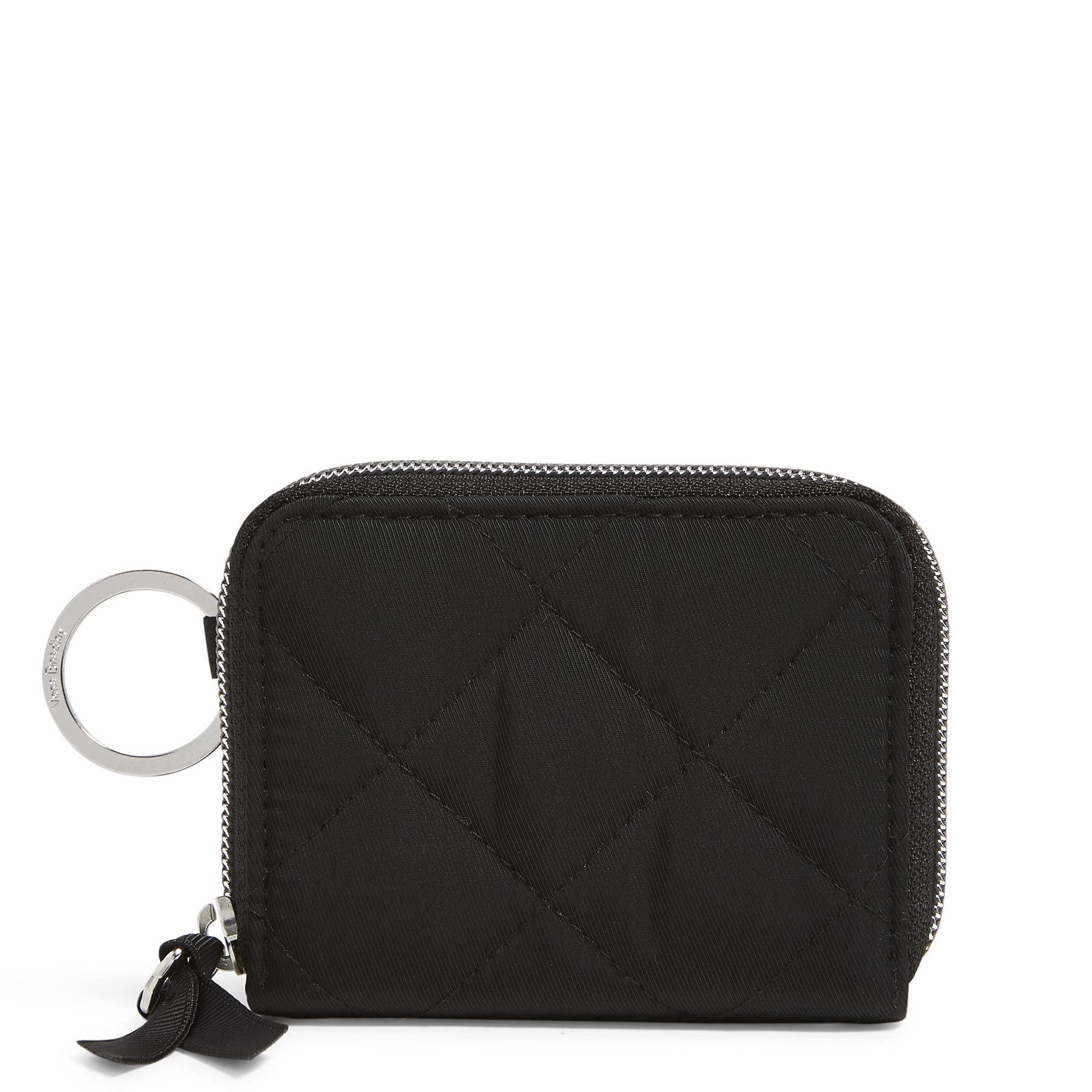 Vera Bradley Petite Zip-around Wallet With Rfid Protection in Black | Lyst