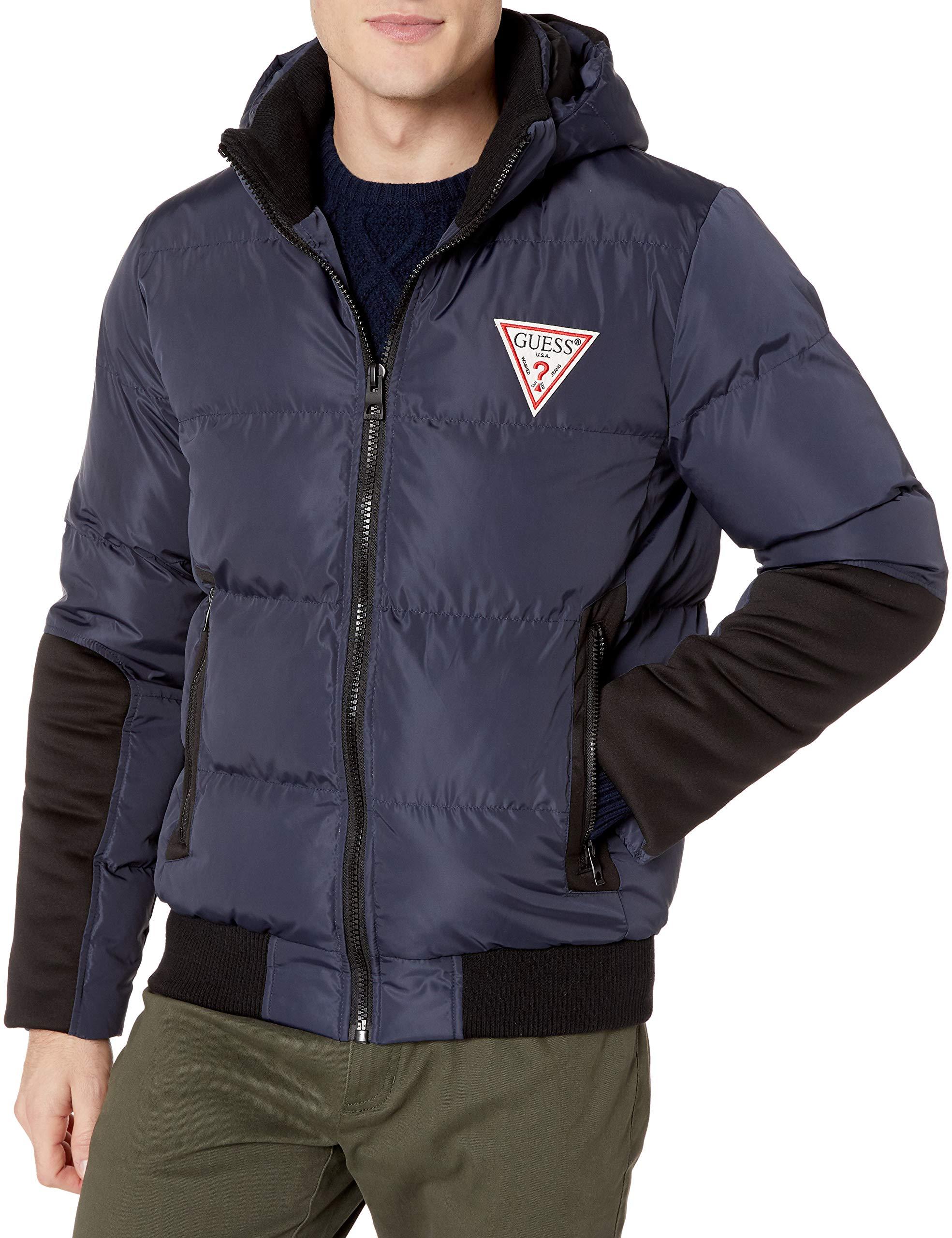 guess mixed media reversible jacket