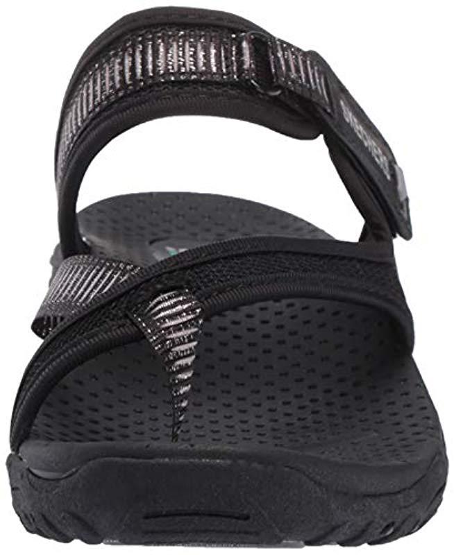 Lyst - Skechers Reggae-Seize The Day-toe Thong Sandal Flip-flop in Black