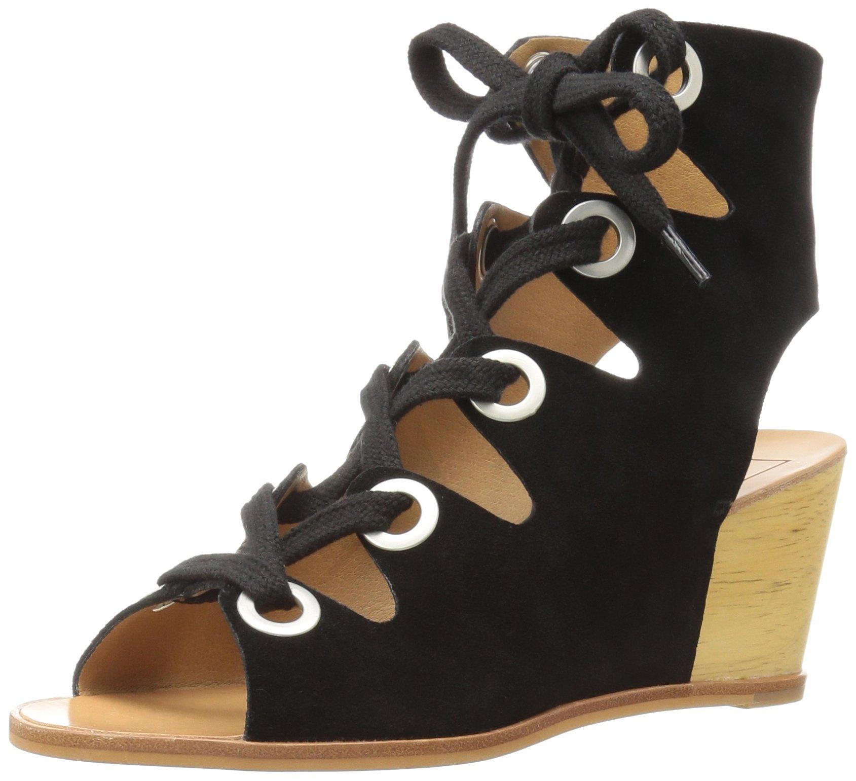 dolce vita black wedge sandals