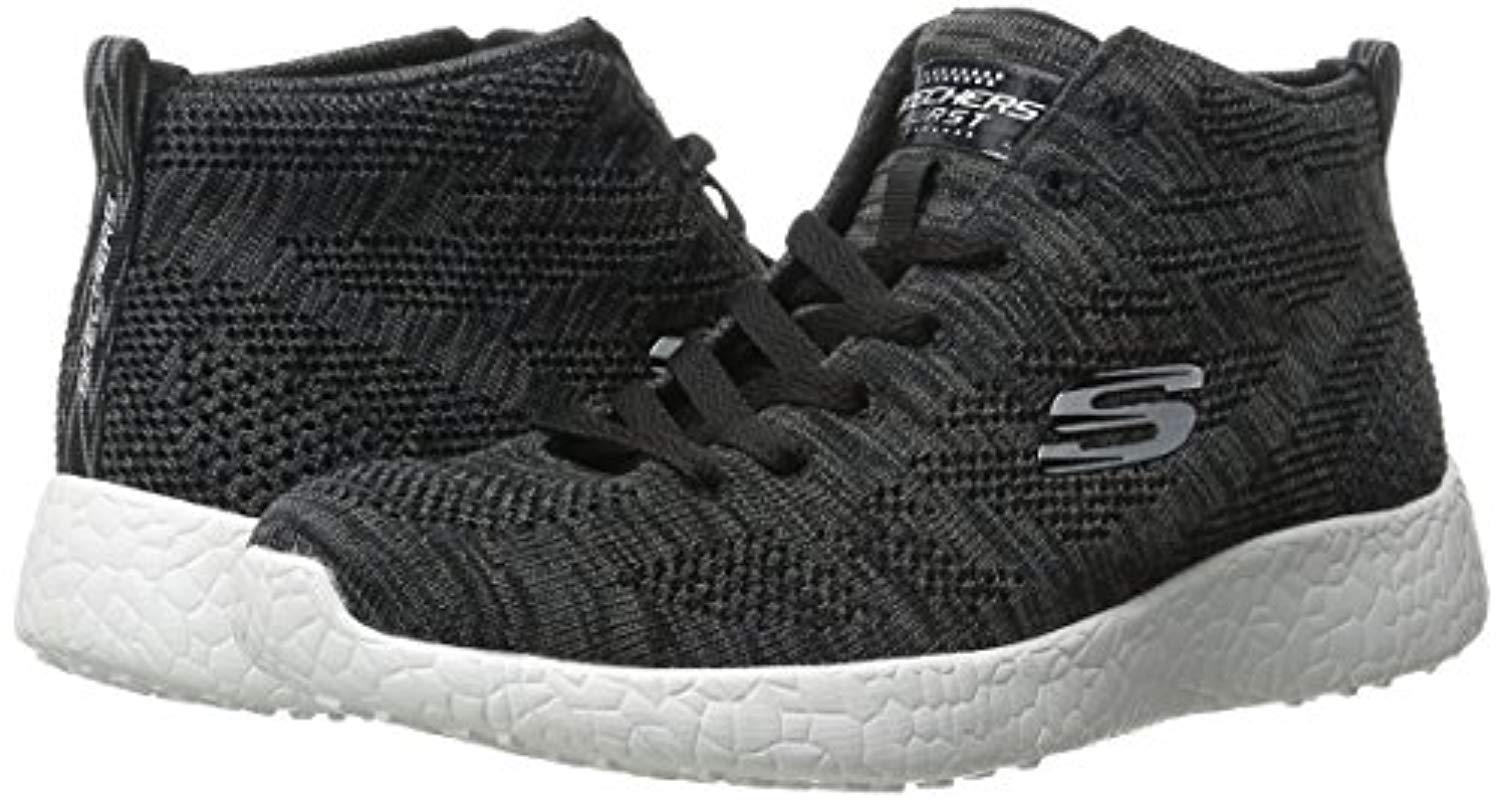 Skechers Sport Burst Divergent Demi Boot Sneaker in Black | Lyst