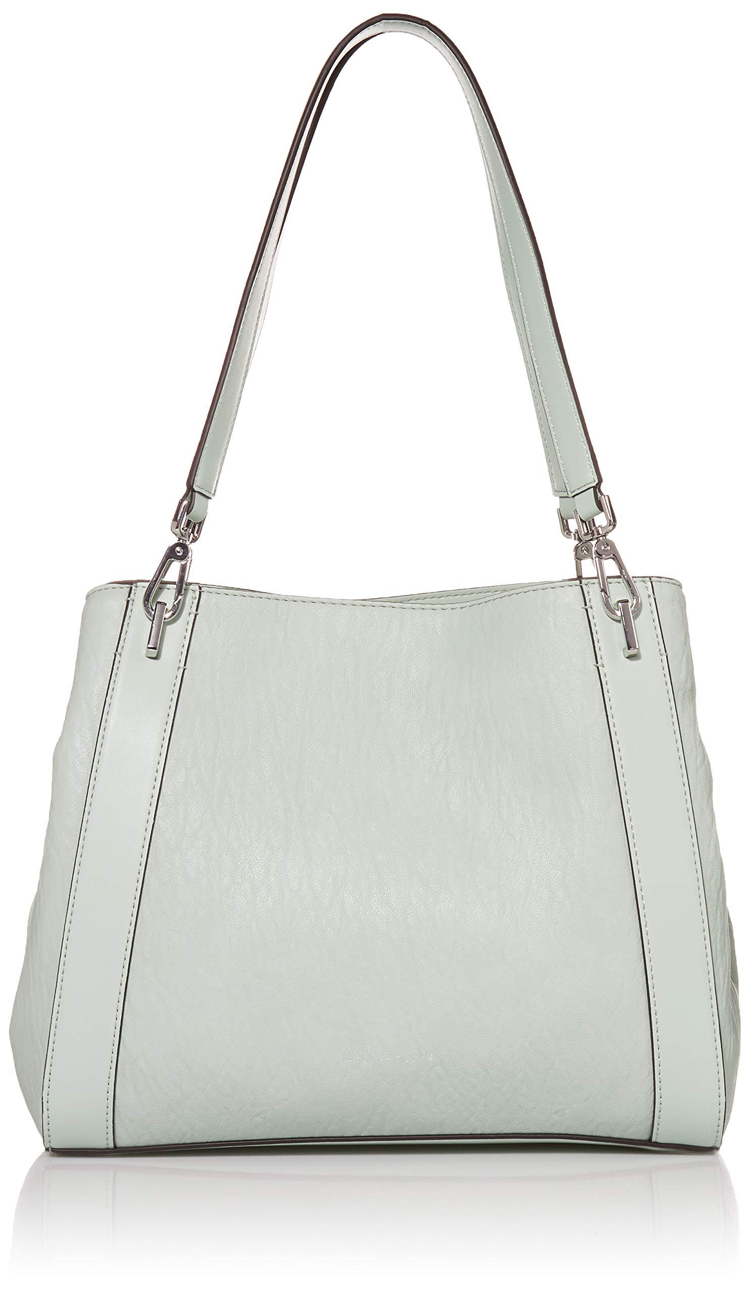 Calvin Klein Reyna Novelty Triple Compartment Shoulder Bag in White Lyst