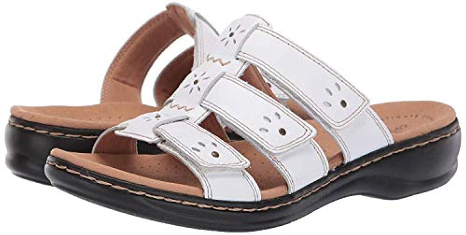clarks leisa white sandals