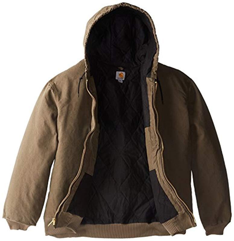 Carhartt Big & Tall Quilted Flannel-lined Sandstone Active Jacket J130 in  Light Brown (Brown) for Men - Lyst