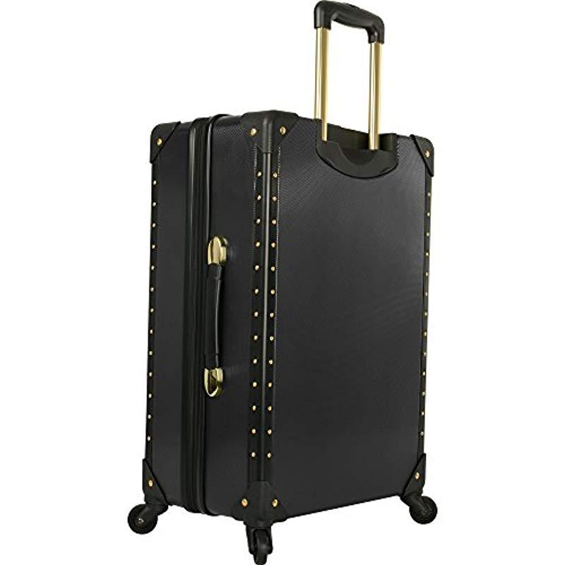 Vince Camuto Jania 3 Piece Spinner Luggage Set In Black/gold | Lyst