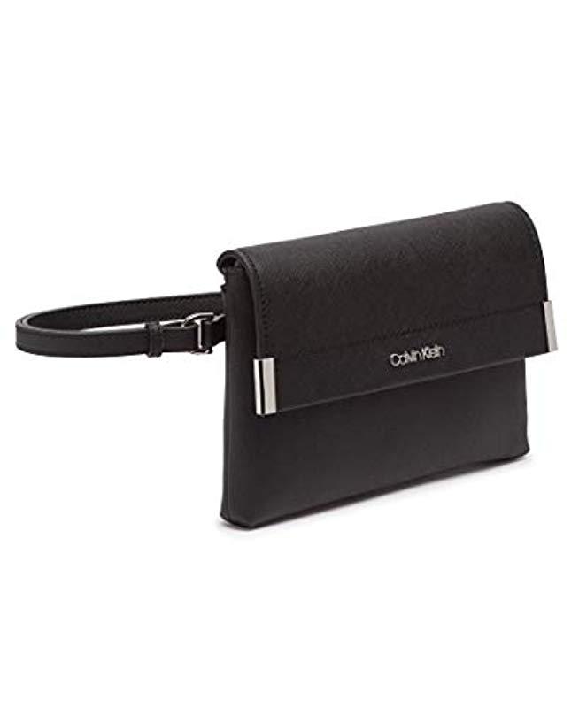 calvin klein raelynn saffiano crossbody