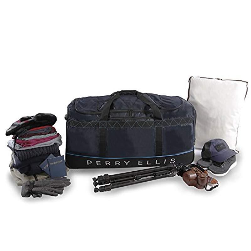 perry ellis rolling duffel bolsa