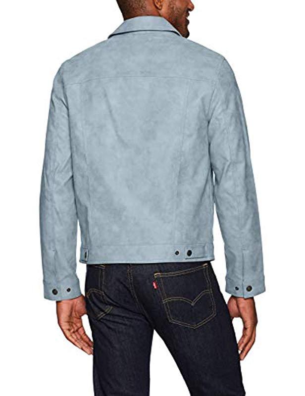 Levi's Suede Touch Trucker Jacket in Blue for Men | Lyst