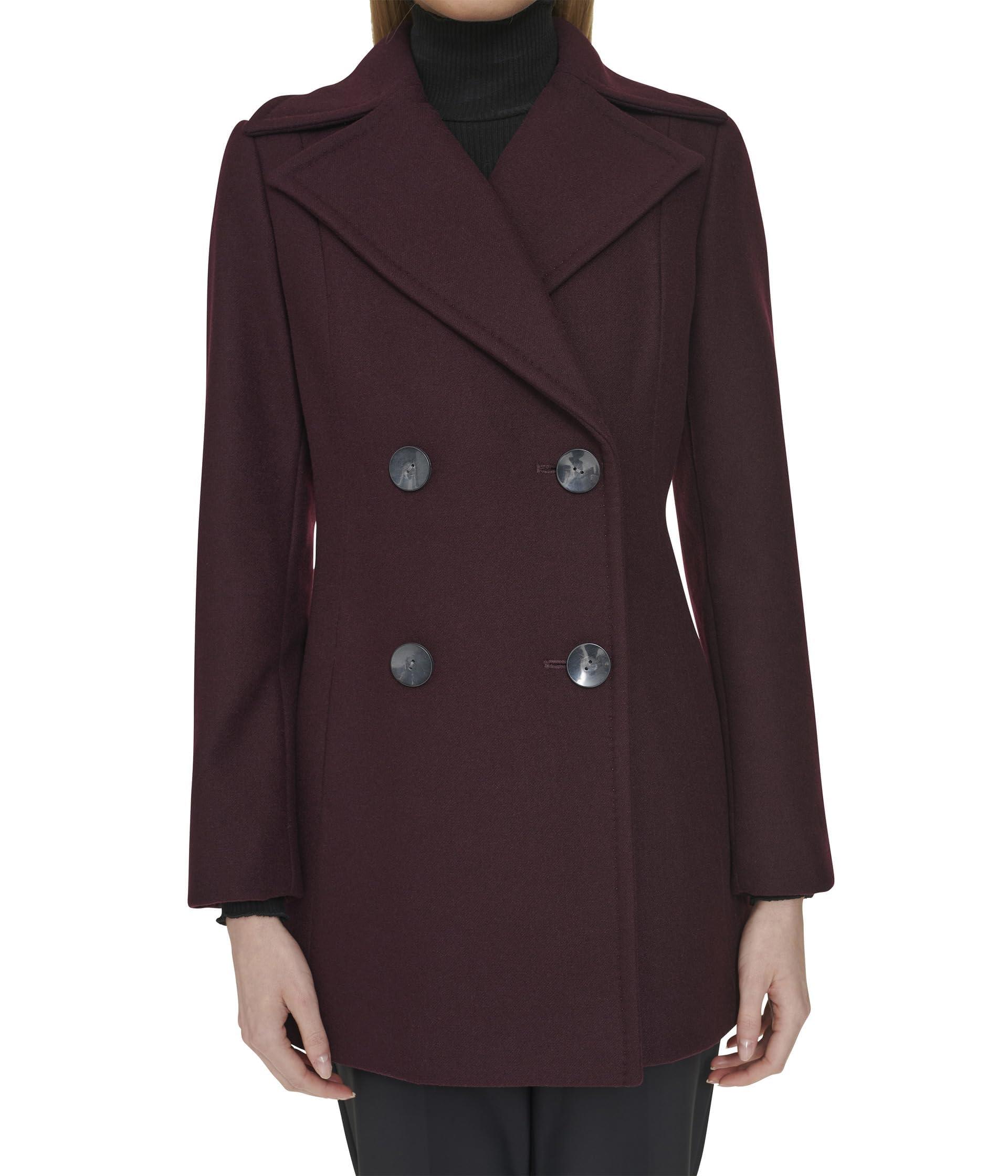 Cole Haan Fine Wool Twill D b Peacot in Red Lyst