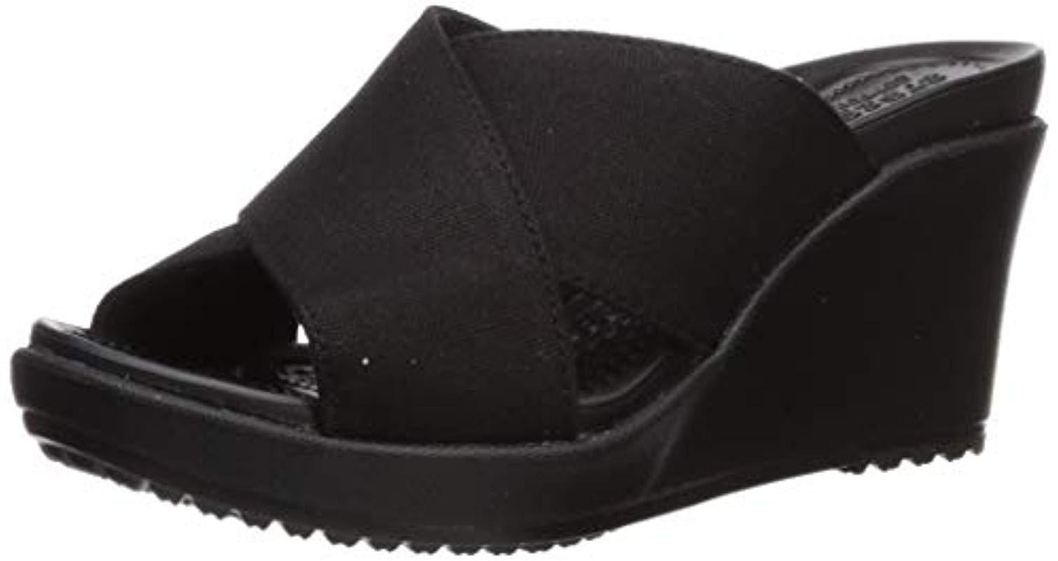 crocs leigh ii x strap wedge