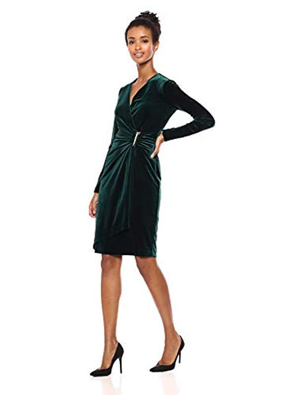 Calvin Klein Green Wrap Dress Online ...