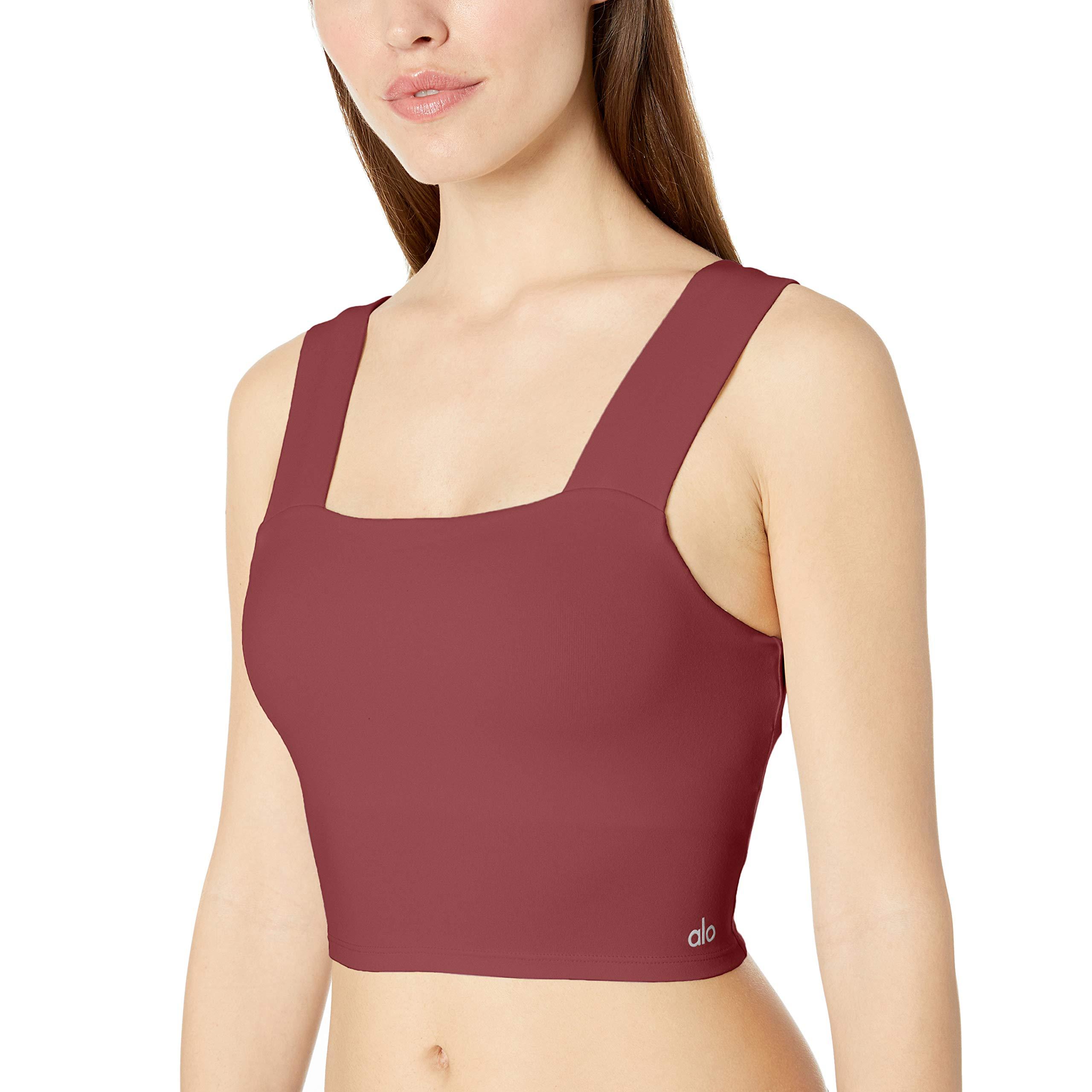alo binded wide strap crop tank