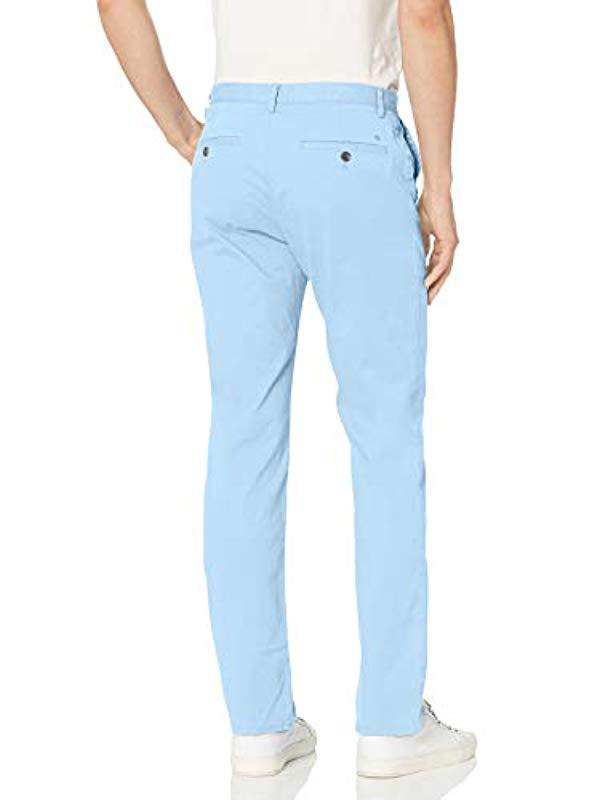 Calvin Klein Refined Stretch Chino Slim Fit Pant in Blue for Men