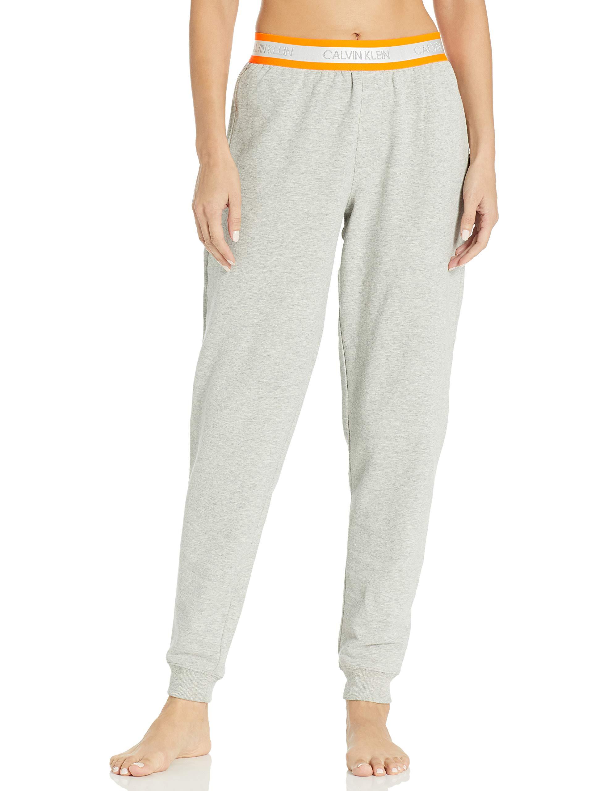 Calvin Klein Cotton Neon Jogger Sweatpant in Grey Heather (Gray) - Lyst