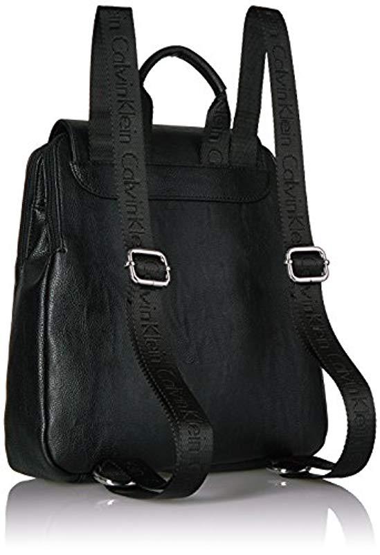 Calvin Klein Novelty Flap Backpack in Black - Lyst