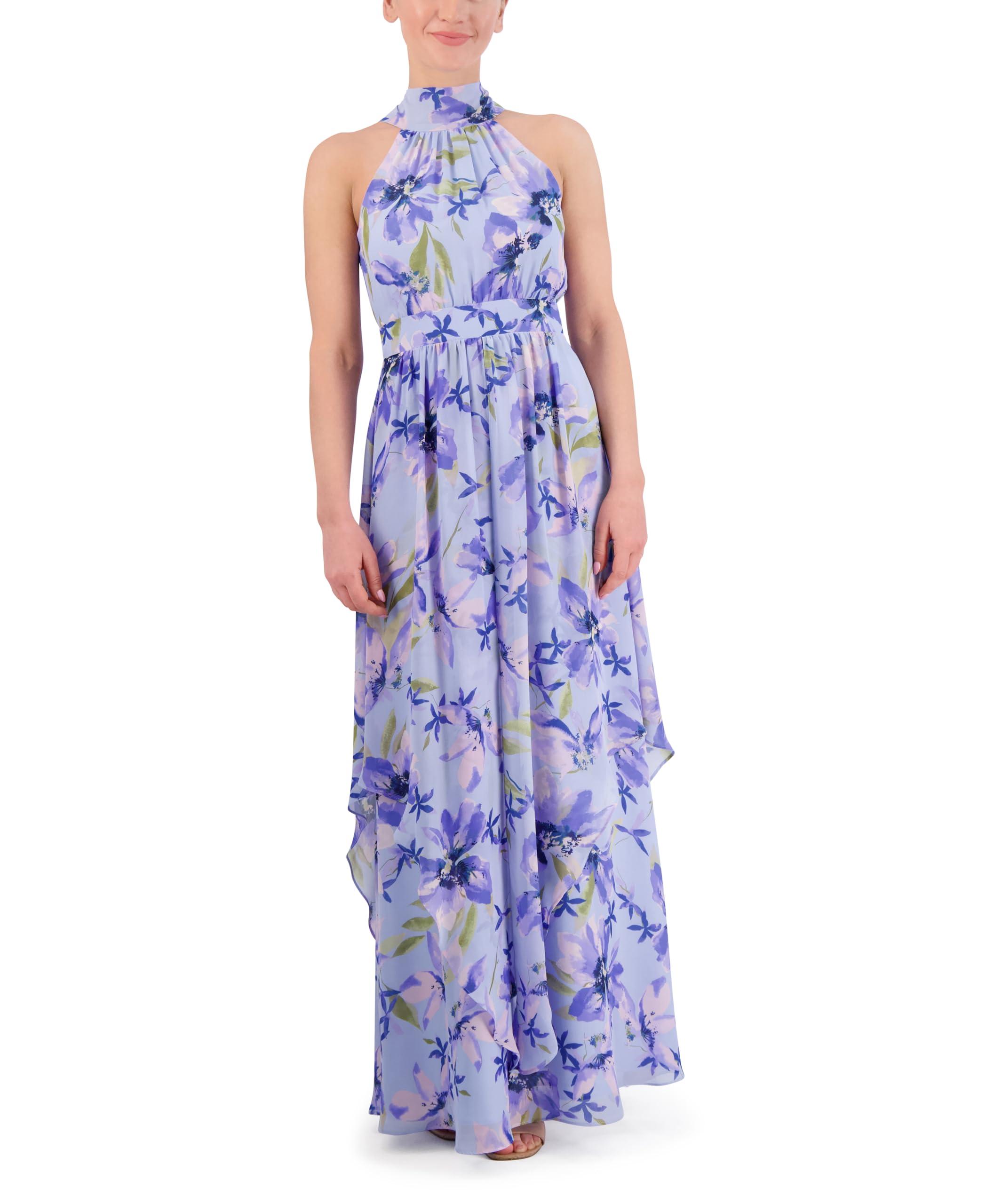 J Floral Dresses Eliza J Long Dresses Eliza J Floral-Print Halter
