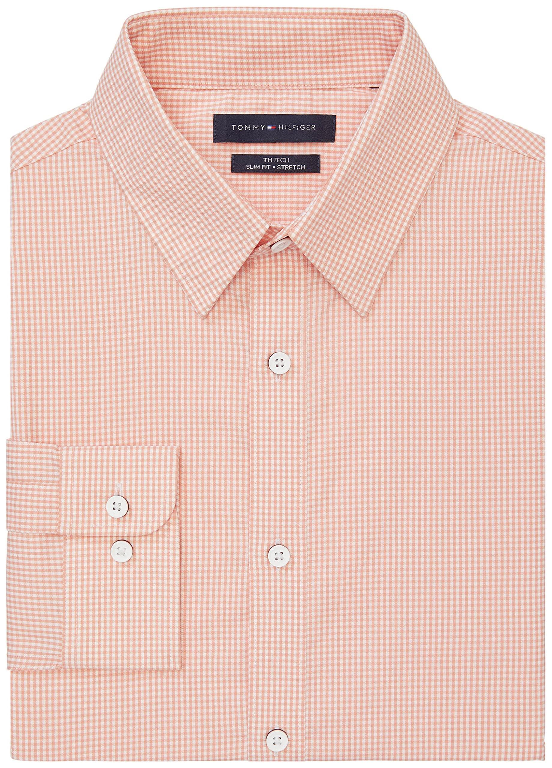 Tommy Hilfiger Synthetic Dress Shirt Athletic Fit Tech Non Iron Notuck